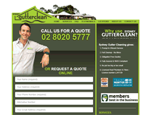 Tablet Screenshot of gutterclean.com.au